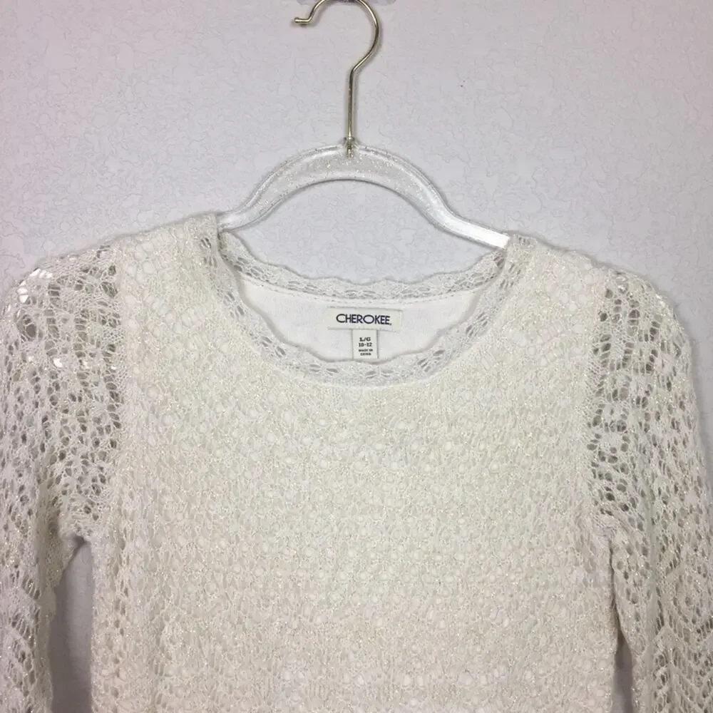 BNWT! CHEROKEE Cream Knit Dress Size L